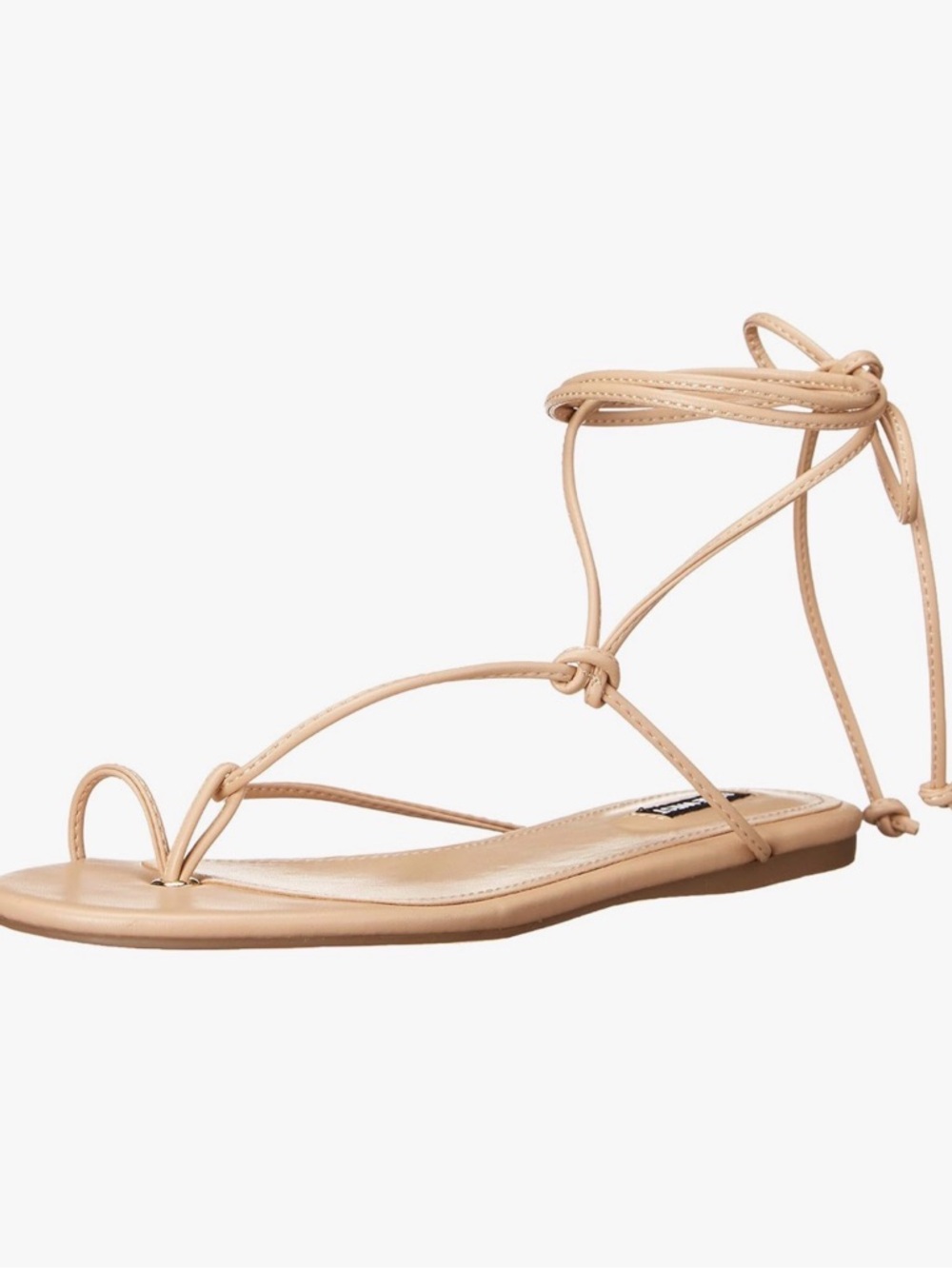Nine West Beige Pansie 3 Tie Sandals